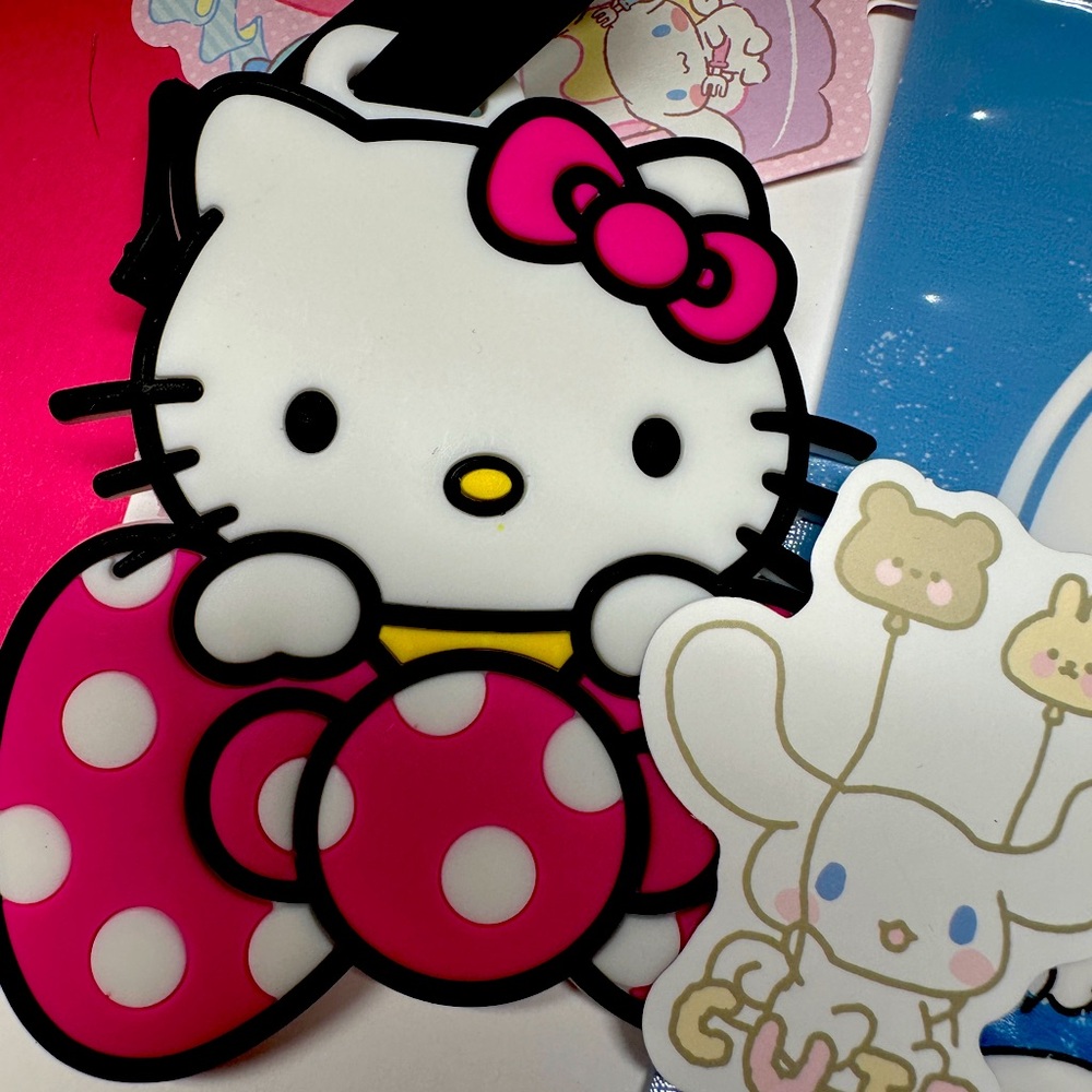 Hello Kitty Vintage 3D silicone luggage Bag name tag